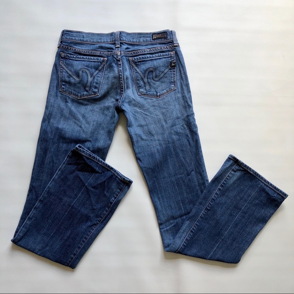 Citizens Of Humanity Boot Cut Jeans in Medium Blue Denim - Picture 2 of 10